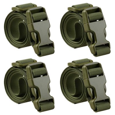 MAGARROW 40" 60" Strap Buckle Packing Straps Adjustable 1-Inch Belt (1" Wide - 40" Long, Army Green (4-Pack))