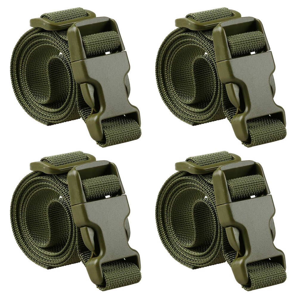 MAGARROW 40" 60" Strap Buckle Packing Straps Adjustable 1-Inch Belt (1" Wide - 40" Long, Army Green (4-Pack))