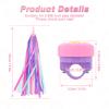 PLATT Bike Bell for Kids, Bike Horn for Boys and Girls Bike with 1 Pair Bike Streamer TasselsPink+Purple view 2