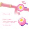 PLATT Bike Bell for Kids, Bike Horn for Boys and Girls Bike with 1 Pair Bike Streamer TasselsPink+Purple view 3