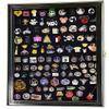 flag connections Lapel Pin Pins Display Case Cabinet Wall Rack Holder Disney Hard Rock Military Pins view 1