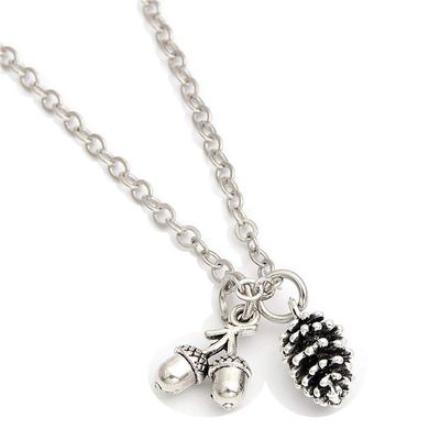 1Pc Vintage Helicopter Camping Guidepost Keychain Airplane Pine Cone Keyholder Fit Men Car llaveros Jewelry (necklace)