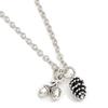 1Pc Vintage Helicopter Camping Guidepost Keychain Airplane Pine Cone Keyholder Fit Men Car llaveros Jewelry (necklace) view 1