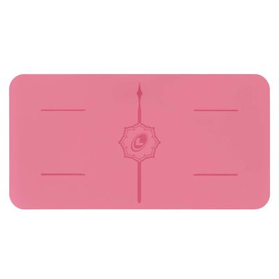 Liforme Yoga Pad - Free Bag Included - Patented Alignment System, Warrior-like Grip, Non-slip, Eco-friendly, 4.2mm thick pad for knee, elbow and hand support during Yoga (Rose)