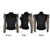 acelyn Women's Elegant Sequin Mesh Sheer Puff Long Sleeve Mock Neck Slim Fit Party Blouse Shirt Top Silver XL view 4