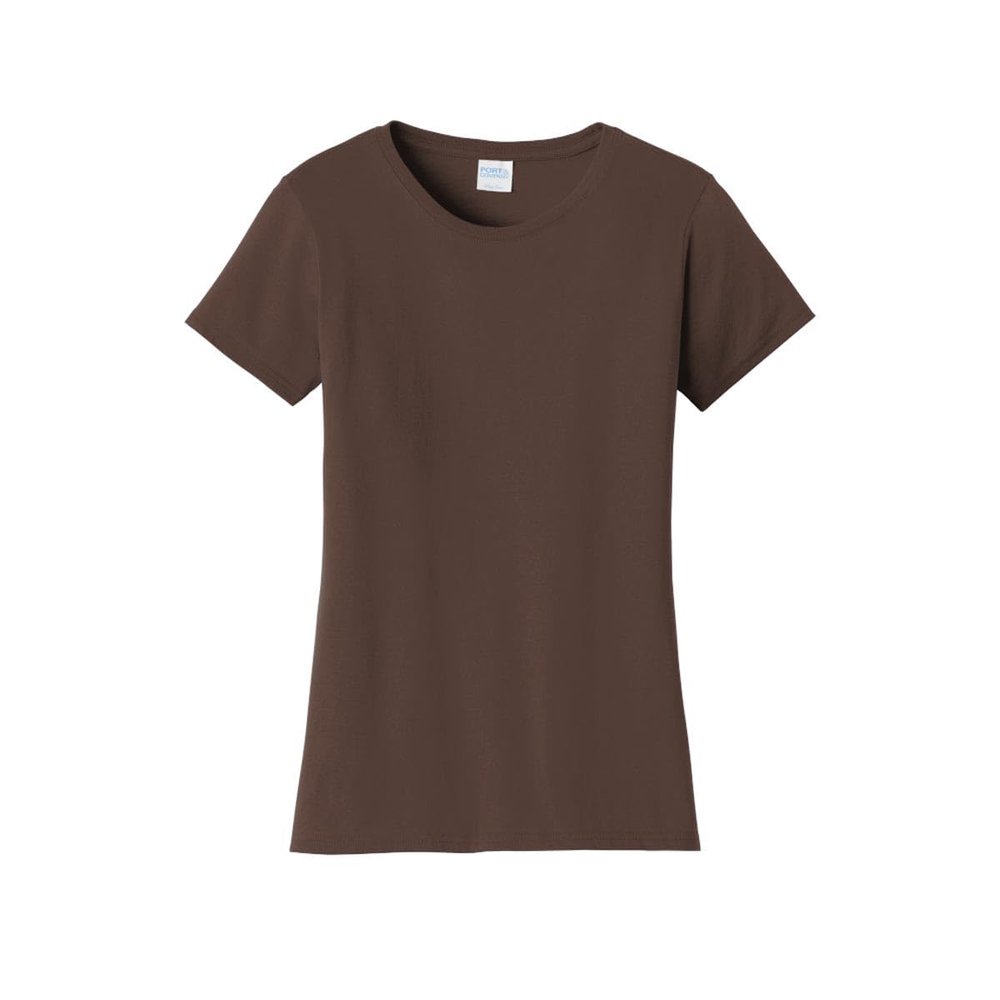 Port & Company Ladies Fan Favorite Tee. LPC450 4XL Dark Chocolate Brown