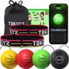 TEKXYZ Reflex Ball Family Pack with Counter App | Online Community for Boxing Ball, Ideal for Coordination, Punching, Stress Relief, Home Workouts & Fitness | Stocking Stuffer Gift for All Ages view 1