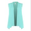 Design by Olivia Women's Sleeveless Open Front Draped Cardigan Vest Lightweight Cool Coat Mint XL view 1