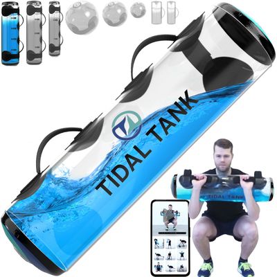 Tidal Tank XL - The Original Aqua Bag - Water Weight Bag 70 lbs - Adjustable Workout Sand Bags Weights Alternative - Portable Sandbag Fitness Equipment Set for Home Exercise Gym- Including App Videos