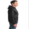 Port & Co Essential Fleece Pullover Hooded Sweatshirt-PC90H-2XL-Dark Heather Grey view 2