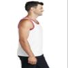 Port & Company Core Cotton Tank Top. PC54TT XL White/ Red view 3