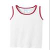 Port & Company Core Cotton Tank Top. PC54TT XL White/ Red view 4