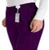 Dickies EDS Essentials Women Scrubs Pant Natural Rise Tapered Leg Pull-on DK005P, S Petite, Eggplant view 3