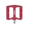 BW USA Berm Platform Bike Pedals - Lightweight Aluminum Flat Pedals for MTB and BMX - Red view 2
