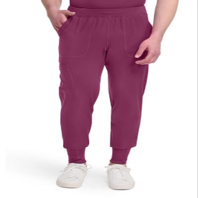 Dickies Dynamix Men Scrubs Pant Natural Rise Jogger DK040S, XL Short, Wine