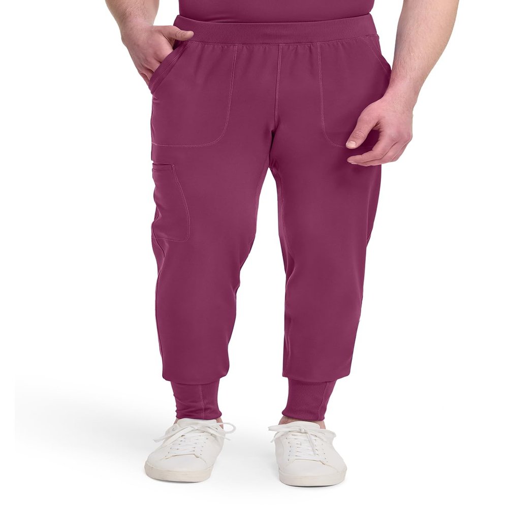 Dickies Dynamix Men Scrubs Pant Natural Rise Jogger DK040S, XL Short, Wine