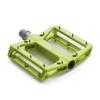 BW USA Berm Platform Bike Pedals - Lightweight Aluminum Flat Pedals for MTB and BMX - Green view 1