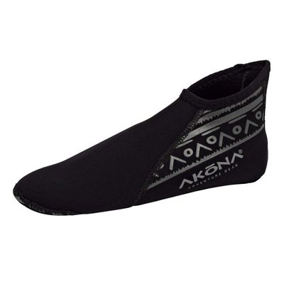 AKONA 2mm Low Top Neoprene Snorkeling/Dive Sock with Printed Traction pad, Size: 3
