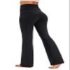 AFITNE Yoga Pants for Women Bootcut Pants with Pockets High Waisted Workout Bootleg Yoga Pants Tall Long Athletic Gym Pants Black - L view 4