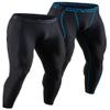DEVOPS 2 Pack Men's Compression Pants Athletic Leggings (Large, Black/Black(N.Blue)) view 1
