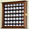 flag connections 49 Golf Ball Display Case Cabinet Rack Holder w/UV Protection -Walnut Finished view 1