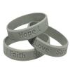 10 Brain Tumor Gray Silicone Awareness Bracelets - Medical Grade Silicone - Latex and Toxin Free - (10 Bracelets) view 1