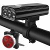 BCXYMQ Bike Lights for Night Riding, 6400 mAh Bicycle Light Front and Rear, USB C Rechargeable Super Bright 1200 Lumen Bike Headlight LED Cycling Accessories for Road and MTB view 1