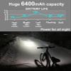 BCXYMQ Bike Lights for Night Riding, 6400 mAh Bicycle Light Front and Rear, USB C Rechargeable Super Bright 1200 Lumen Bike Headlight LED Cycling Accessories for Road and MTB view 2
