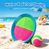 EVERICH Upgraded Toss and Catch Ball Game Set - Indoor and Outdoor Games for Kids 3-12, Beach Sand Pool Water Toy Includes 2 Paddles 2 Sticky Balls, Great Birthday Easter Gifts for Boys Girls view 2