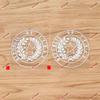 2X White 4'' Republic of Texas Seal Decal Sticker US State Car Vinyl Die Cut no Background view 1