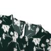 TASAMO Women's Printed Flouncing Flared Short Sleeve Blouse Top Shirts Floral (XX-Large, FP Dark Green 01) view 3