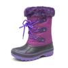 DREAM PAIRS Boys & Girls Faux Fur-Lined Winter Snow Boots for Little/Big Kids,Size 5 Big Kid,Purple,FORESTER view 1
