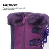 DREAM PAIRS Boys & Girls Faux Fur-Lined Winter Snow Boots for Little/Big Kids,Size 5 Big Kid,Purple,FORESTER view 4