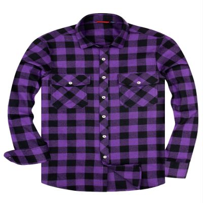 Alimens & Gentle Men's Button Down Regular Fit Long Sleeve Plaid Flannel Casual Shirts