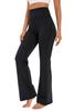 AFITNE Yoga Pants for Women Bootcut Pants with Pockets High Waisted Workout Bootleg Yoga Pants Tall Long Athletic Gym Pants Black - S view 2