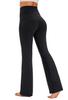 AFITNE Yoga Pants for Women Bootcut Pants with Pockets High Waisted Workout Bootleg Yoga Pants Tall Long Athletic Gym Pants Black - S view 4
