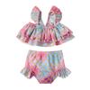 2Pcs/Set Toddler Kid Baby Girls Mermaid Swimsuits Halter Swimwear Ruffled Beachwear Bathing Suit Bikini Set 1-5Y (Purple, 4-5Y) view 1