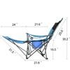 OUTDOOR LIVING SUNTIME Camping Folding Portable Mesh Chair with Removable Footrest(Blue) view 3