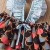 2Pcs/Set Toddler Kid Baby Girls Mermaid Swimsuits Halter Swimwear Ruffled Beachwear Bathing Suit Bikini Set 1-5Y (Black+Blue, 18-24M) view 2