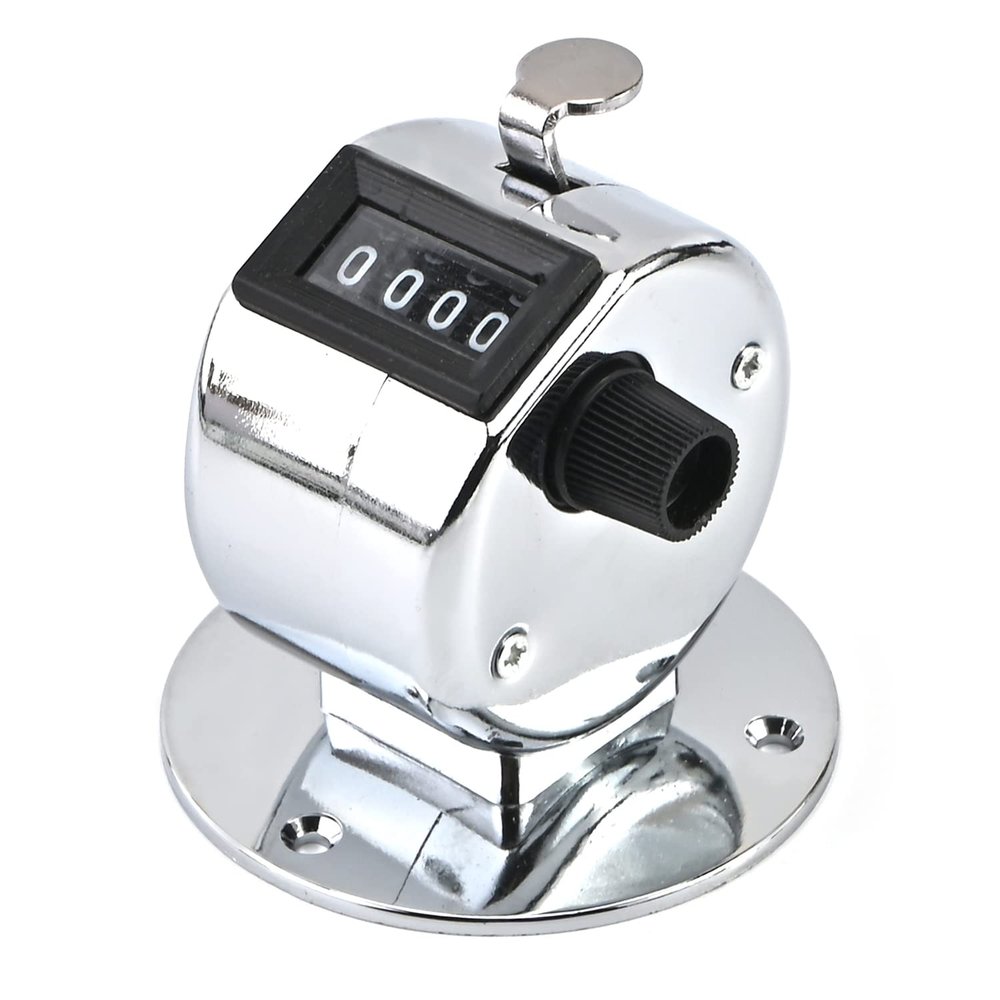 Utoolmart 4 Digit Number Clicker Golf Manual Hand Tally Mechanical Palm Click Counter 1pcs