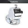 Utoolmart 4 Digit Number Clicker Golf Manual Hand Tally Mechanical Palm Click Counter 1pcs view 4