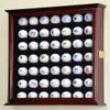 flag connections 49 Golf Ball Display Case Cabinet Rack Stand Holder w/UV Protection -Cherry Finish view 1