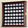 flag connections 49 Golf Ball Display Case Cabinet Rack Stand Holder w/UV Protection -Cherry Finish view 2