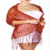 SERENITA Sequin Shawls for Evening Dresses Sparkling Beaded Wedding Bridal Party Scarf Wraps Friinged Metallic Prom Night Cover Up view 1