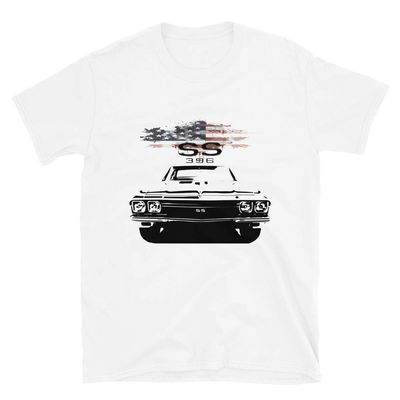 1968 Chevy Chevelle SS American Classic Car Short-Sleeve Unisex T-Shirt White