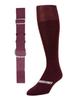 Baseball/Softball Sock & Belt Combo | Mens Womens Youth Baseball Sock & Baseball Belt | Notorious Sports (maroon, XSmall) view 1
