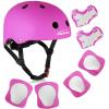 KAMUGO Kids Bike Helmet, Toddler Helmet for Ages 2-8 Boys Girls with Sports Protective Gear Set Knee Elbow Wrist Pads for Skateboard Cycling Scooter Rollerblading (Purple) view 1