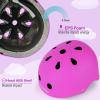 KAMUGO Kids Bike Helmet, Toddler Helmet for Ages 2-8 Boys Girls with Sports Protective Gear Set Knee Elbow Wrist Pads for Skateboard Cycling Scooter Rollerblading (Purple) view 3