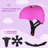 KAMUGO Kids Bike Helmet, Toddler Helmet for Ages 2-8 Boys Girls with Sports Protective Gear Set Knee Elbow Wrist Pads for Skateboard Cycling Scooter Rollerblading (Purple) view 4