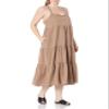 The Drop Women's Britt Tiered Maxi Tent Dress , Mushroom, M view 4